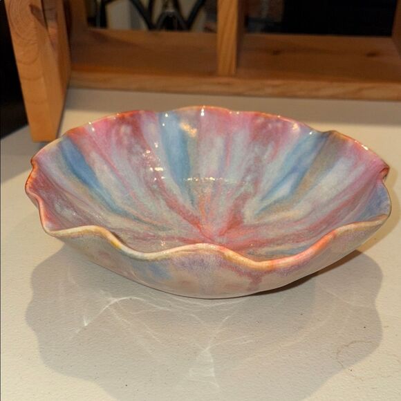 Other - Pink Blue Ceramic Art Bowl